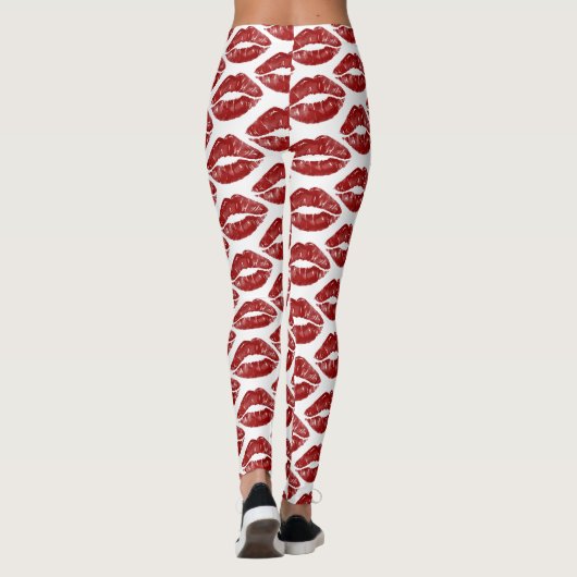 Red Lips Valentijn Day Leggings (Achterkant)