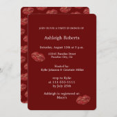 Red Lips Vrijgezellenfeest Kaart (Voorkant / Achterkant)