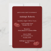 Red Lips Vrijgezellenfeest Kaart (Voorkant)