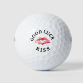 Red Lipstick Good Luck Kiss Valentijn Golf Balls Golfballen (Voorkant)
