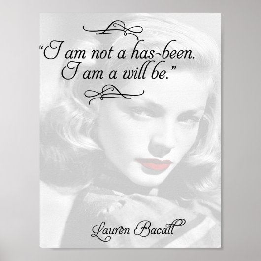 Red Lipstick  Hollywood Actress Quottes Poster (Voorkant)