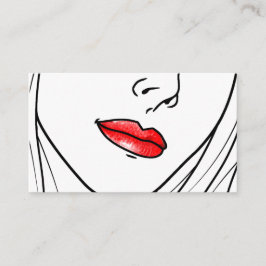 Red Lipstick Illustratie Visitekaartje