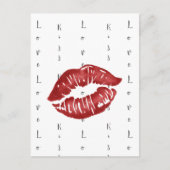 Red Lipstick Kiss Briefkaart (Voorkant)
