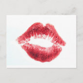 Red Lipstick Kiss Briefkaart (Voorkant)