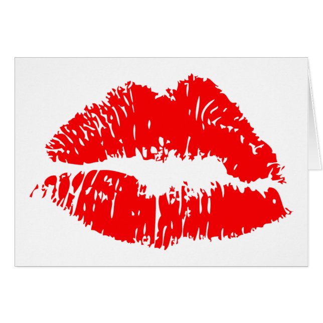 Red Lipstick Kiss Mark (Voorkant Horizontaal)