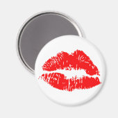 Red Lipstick Kiss Mark Magneet (Voorkant / Achterkant)