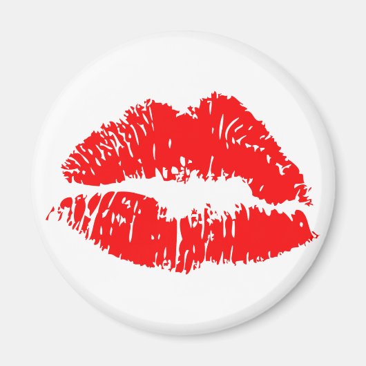 Red Lipstick Kiss Mark Magneet (Voorkant)