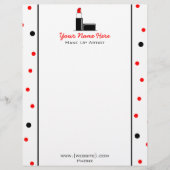 Red Lipstick Letterhead Custom Briefhoofd (Voorkant)