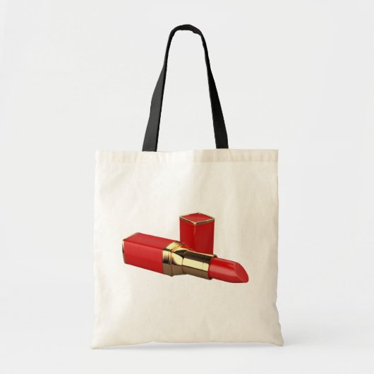 Red Lipstick Makeup Canvas tas (Voorkant)