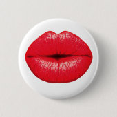 Red Lipstick - Marilyn Monroe Style Ronde Button 5,7 Cm (Voorkant)