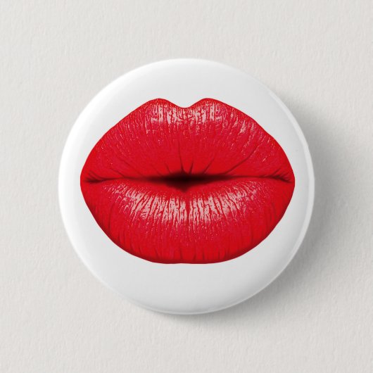 Red Lipstick - Marilyn Monroe Style Ronde Button 5,7 Cm (Voorkant)