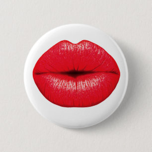 Red Lipstick - Marilyn Monroe Style Ronde Button 5,7 Cm