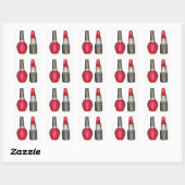 Red Lipstick Nail Poolse Makeup Beauty Stickers (Vel)