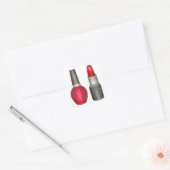 Red Lipstick Nail Poolse Makeup Beauty Stickers (Envelop)