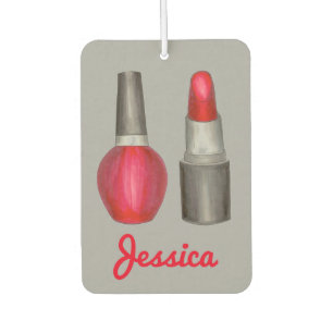 Red Lipstick Nail Poolse Makeup Fashionista Gift Luchtverfrisser