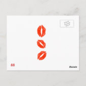 Red Lipstick Print Ham Radio QSL-kaart Briefkaart (Achterkant)