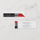 Red lipstick, unieke professionele vormgeving mini visitekaartje (Voorkant / Achterkant)