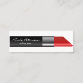 Red lipstick, unieke professionele vormgeving mini visitekaartje