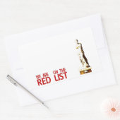 RED LIST RECHTHOEKIGE STICKER (Envelop)