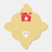 Red Little Dumpling Asian Baby shower Favor Box Bedankdoosjes (Uitgevouwen)