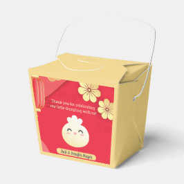 Red Little Dumpling Asian Baby shower Favor Box Bedankdoosjes