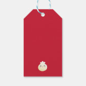 Red Little Dumpling Asian Theme Favor Gift Label Cadeaulabel (Achterkant)