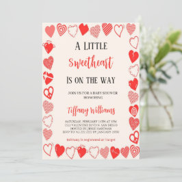 Red Little Sweetheart valentijn Invitation Kaart
