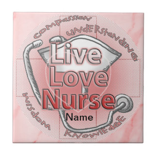 Red Live Liefde Verpleegster Tegeltje
