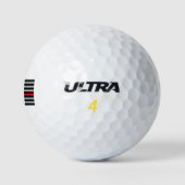 Red Lives Matter, dunne rode lijn Golfballen (Logo)