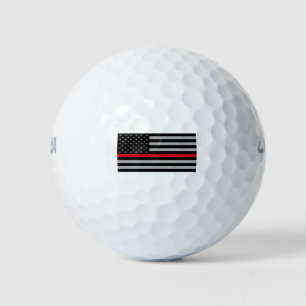 Red Lives Matter, dunne rode lijn Golfballen