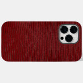 Red Lizard Leather Print Case-Mate iPhone Case (Achterkant (horizontaal))