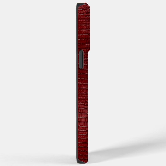 Red Lizard Leather Print Case-Mate iPhone Case (Achterkant / Rechts)
