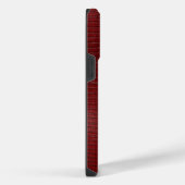 Red Lizard Leather Print iPhone Hoesje (Rechterkant)