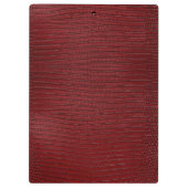 Red Lizard Leather Print Klembord (Achterkant)