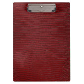 Red Lizard Leather Print Klembord (Voorkant)