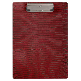 Red Lizard Leather Print Klembord