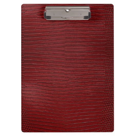 Red Lizard Leather Print Klembord (Voorkant)