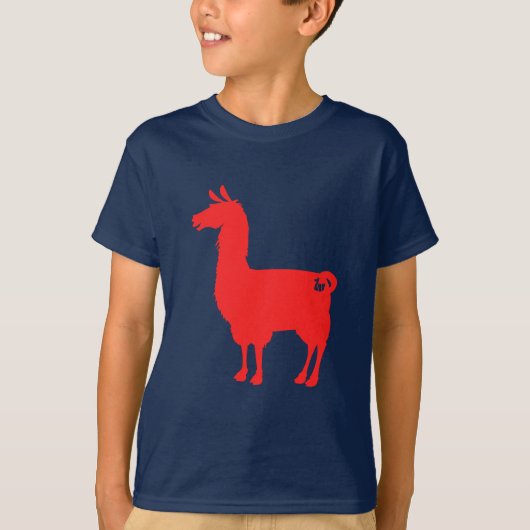 Red Llama Kinder T-Shirt (Voorkant)