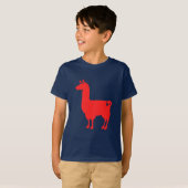 Red Llama Kinder T-Shirt (Voorkant volledig)