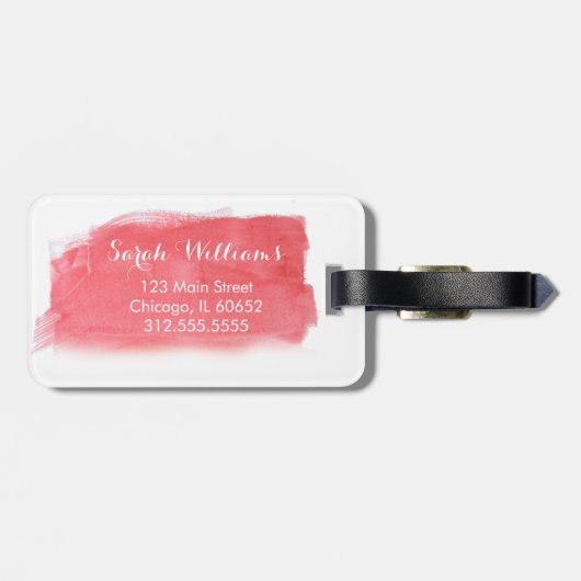 Red Loafers Shoe Art Bagagelabel (Achterkant horizontaal)