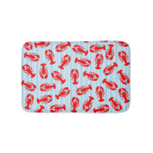 Red Lobster Animal Pattern op Blue Stripes Badmat (Voorkant)