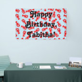 Red Lobster Animal Pattern op Blue Stripes Spandoek (Beurs)