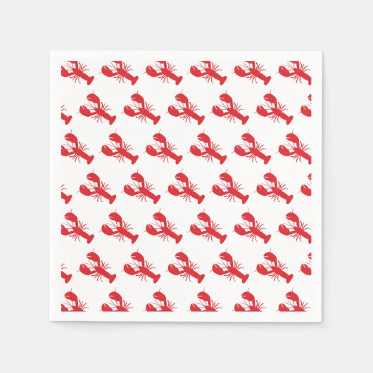 Red Lobster Bake Coastal Beach Ocean Modern Fun Servet (Voorkant)