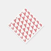 Red Lobster Bake Coastal Beach Ocean Modern Fun Servet (Hoek)