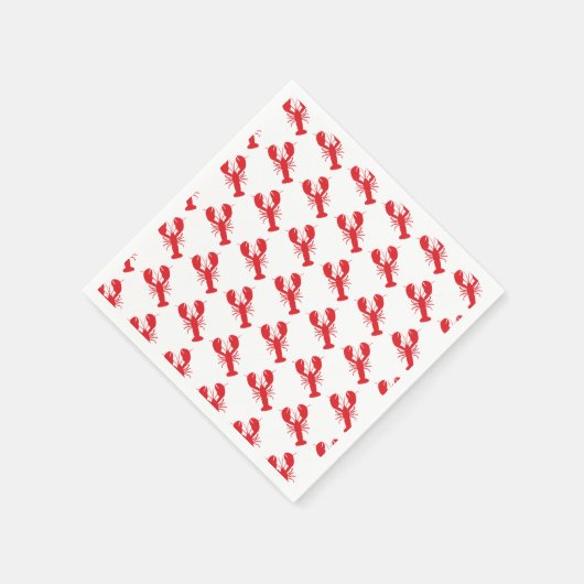 Red Lobster Bake Coastal Beach Ocean Modern Fun Servet (Hoek)