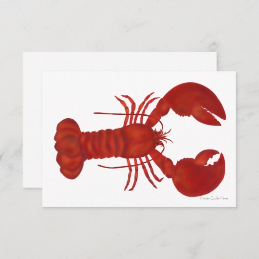 Red Lobster Bedankkaart (Voorkant / Achterkant)