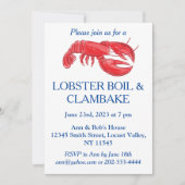 Red Lobster Boil Clambake Party Kaart (Voorkant)