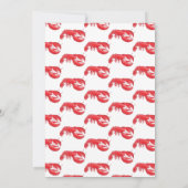 Red Lobster Boil Clambake Party Kaart (Achterkant)