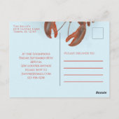 Red Lobster Boil Party Invitations Sjabloon Briefkaart (Achterkant)