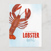 Red Lobster Boil Party Invitations Sjabloon Briefkaart (Voorkant)